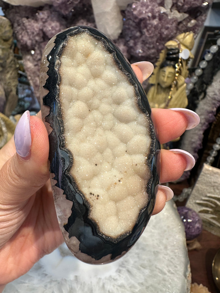 Beautiful Huge agate drusy gemstone pendant