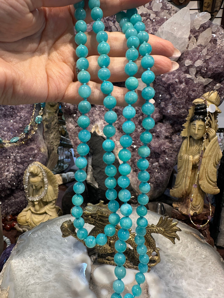 Superb Peruvian Amazonite 8mm Mala