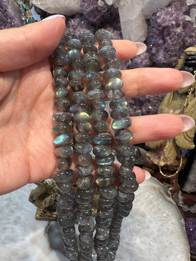 Labradorite blue gold flash 8-12mm nuggets