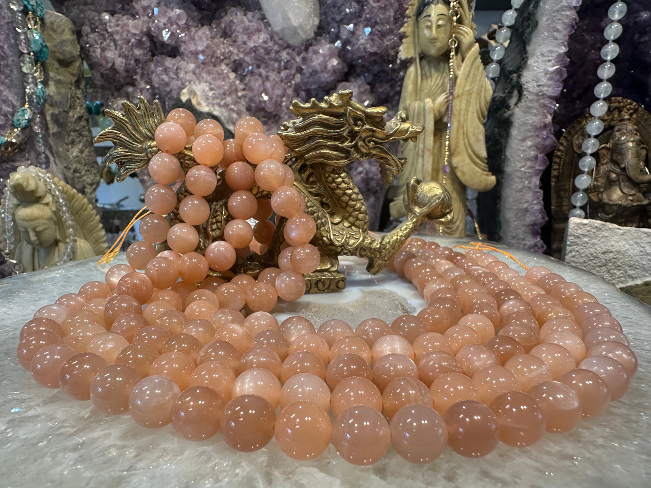 Peach moonstone 10mm gemstone