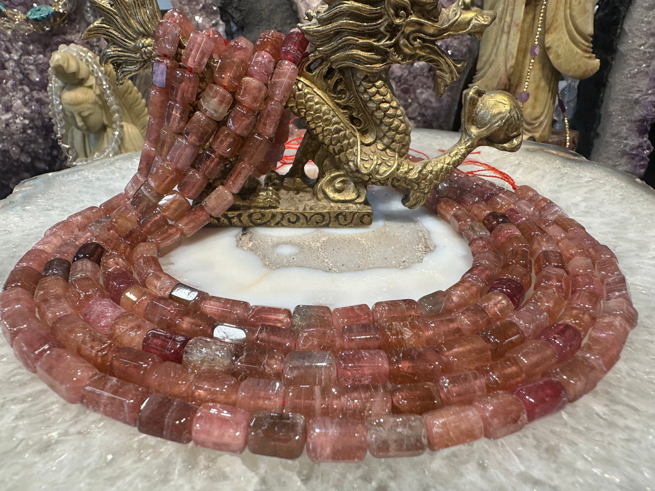 Stunning Pink Rubellite tourmaline cylinders