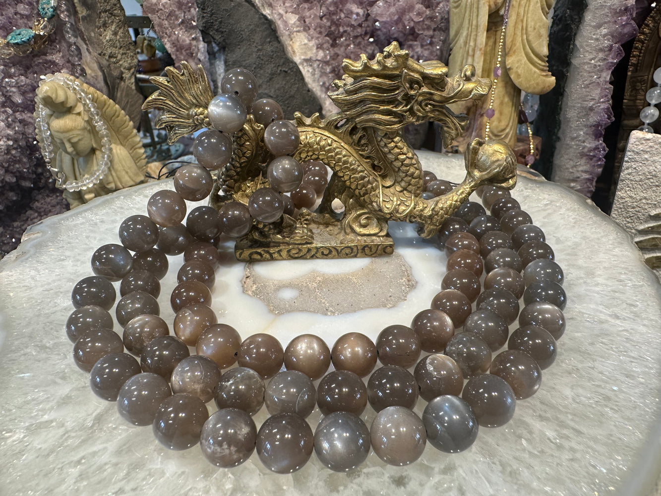 Chocolate moonstone 12mm gemstone