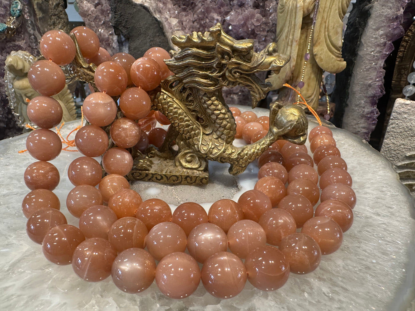 Big peach moonstone 14mm gemstone