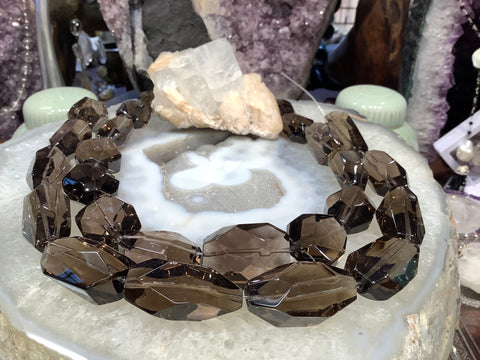 Faceted best sale smoky quartz