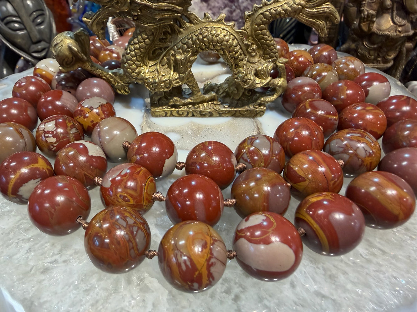 Noreena jasper gemstones beads Stunning Australia (17-18mm)