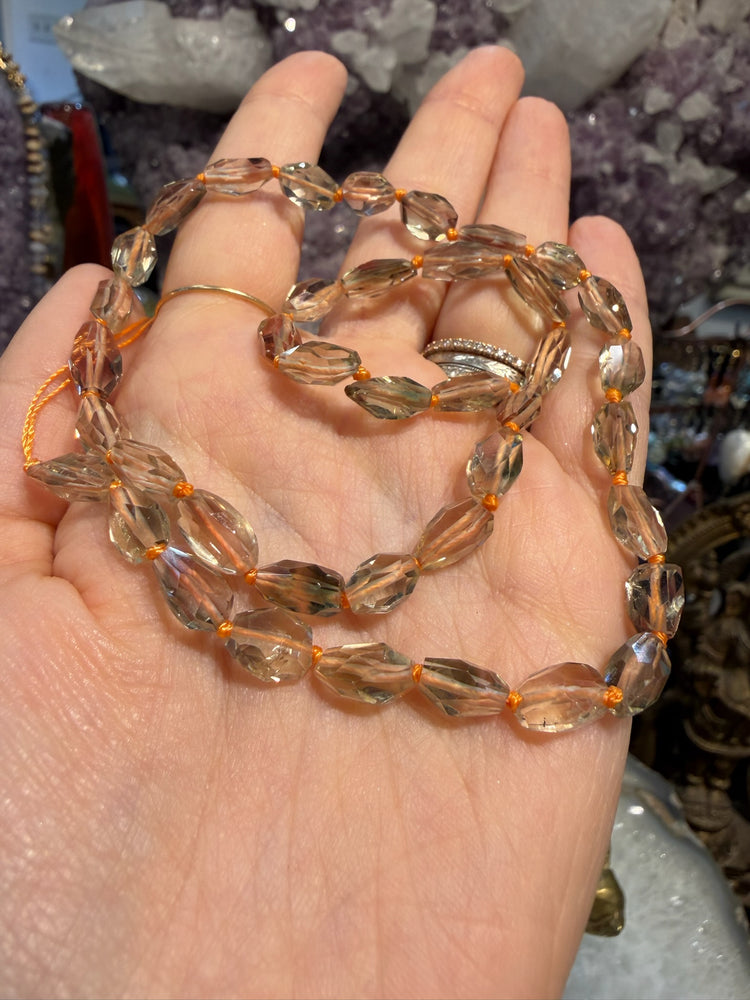 Rare Oregon sunstone gem fancy cut faceted gemstone beads (10x6mm)