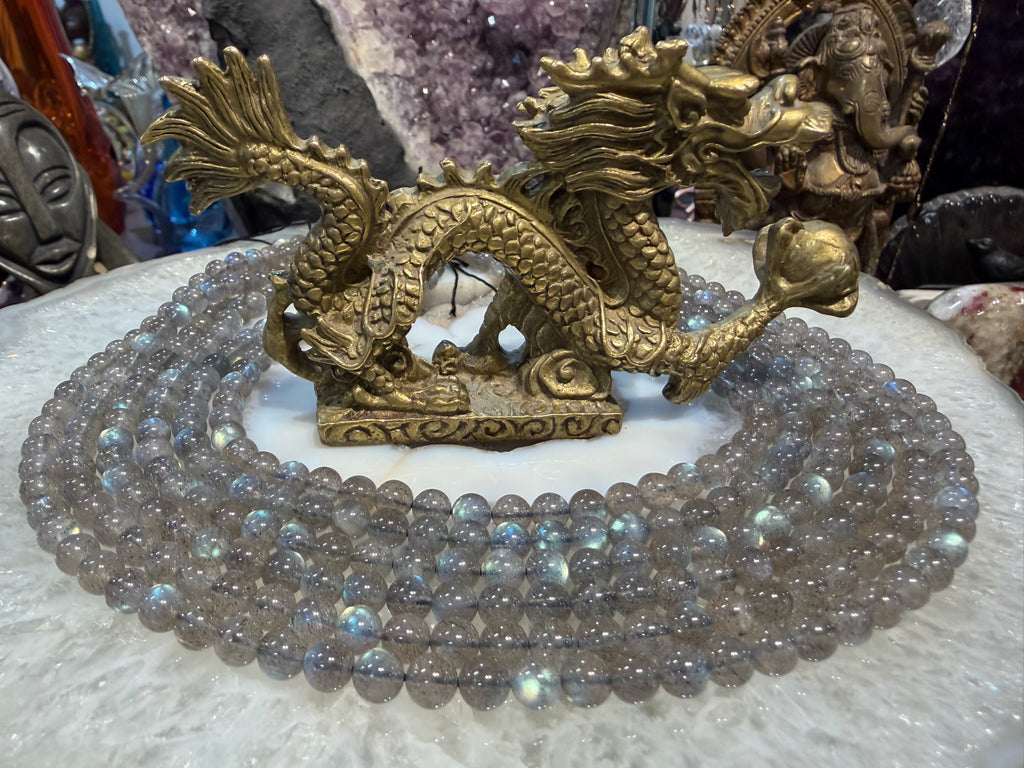 Stunning blue flash labradorite 6mm round gemstones beads