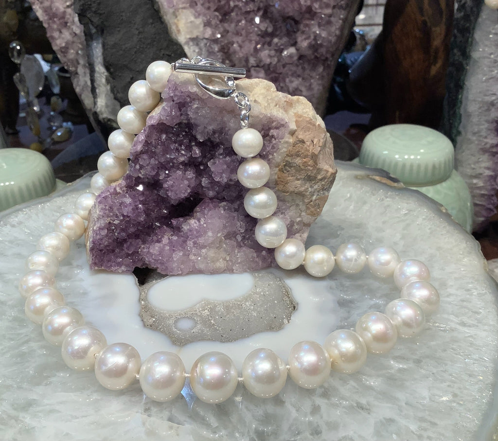 Large Top Quality Stunning Natural White Edison Freshwater Pearl Necklace