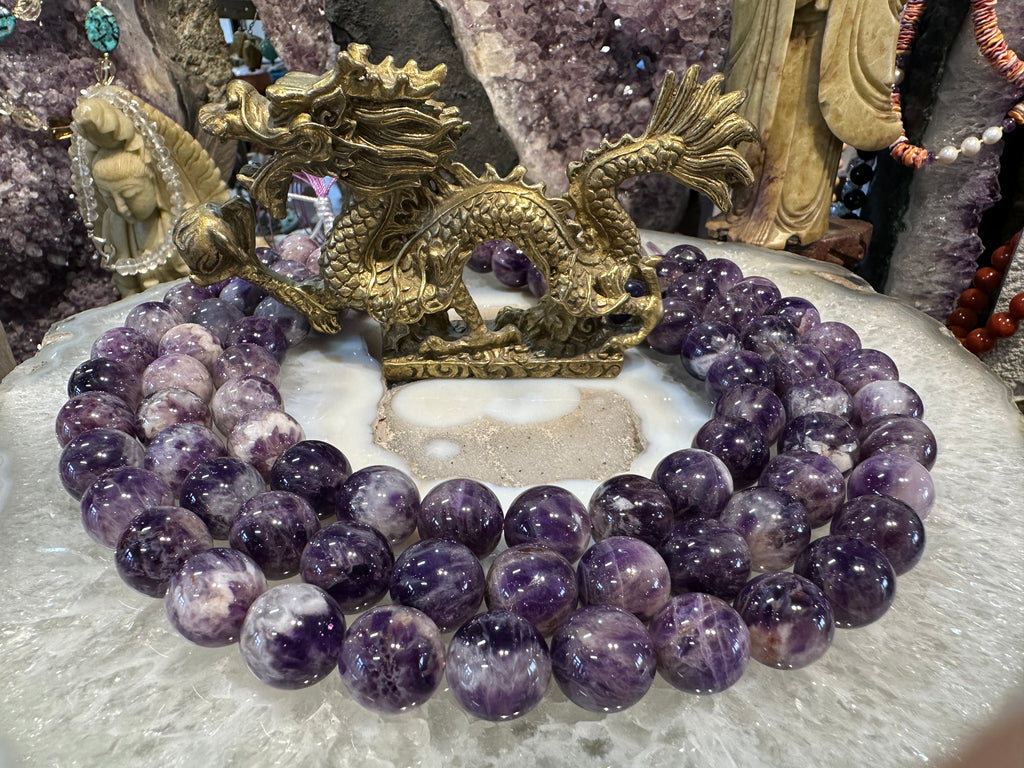 Chevron amethyst gemstone beads 15mm  (Morocco)