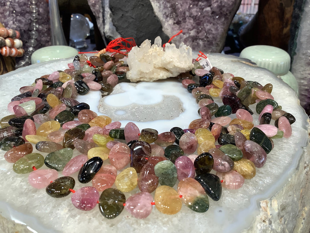 Rare Natural Tourmaline Nugget Gemstone Stone Beads (13-17mm)