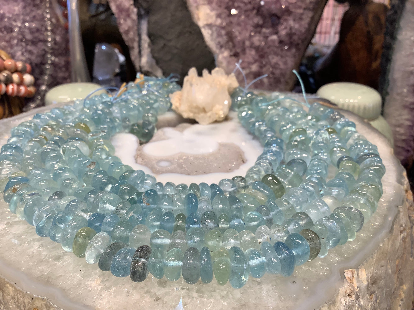 Gorgeous bright transparent gem aquamarine 10-12mm gemstone nugget beads