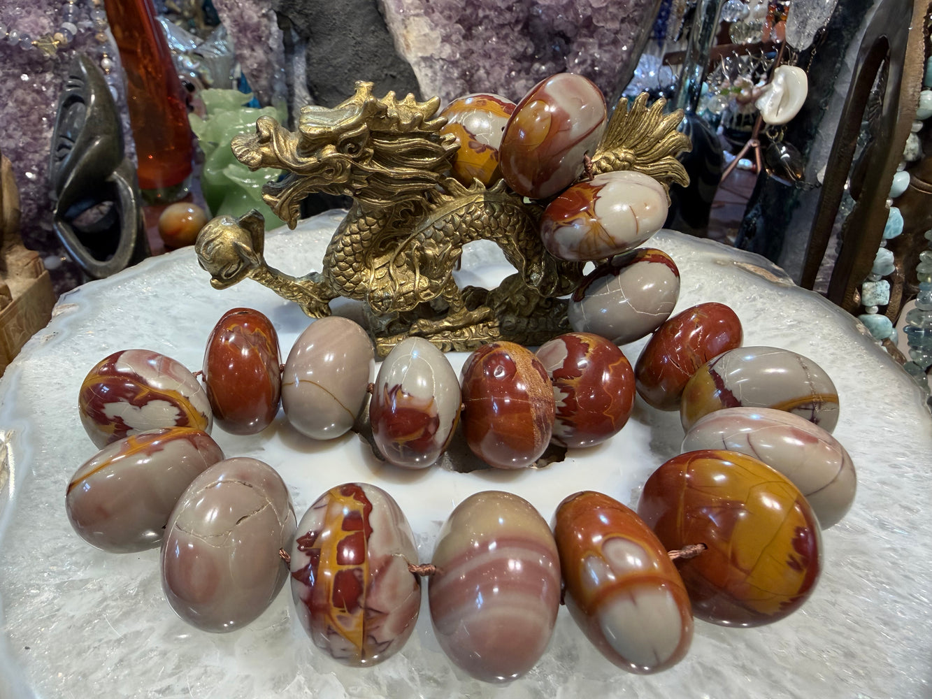 Huge Noreena jasper rondelle 30mm gemstone