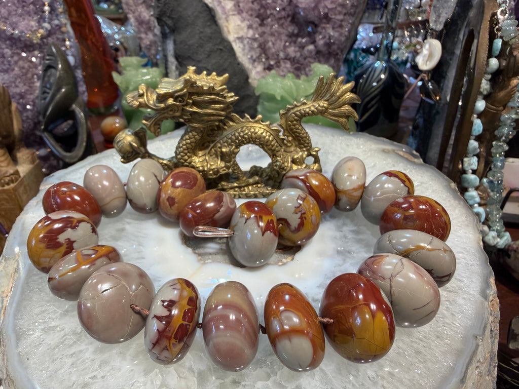 Huge Noreena jasper rondelle 30mm gemstone