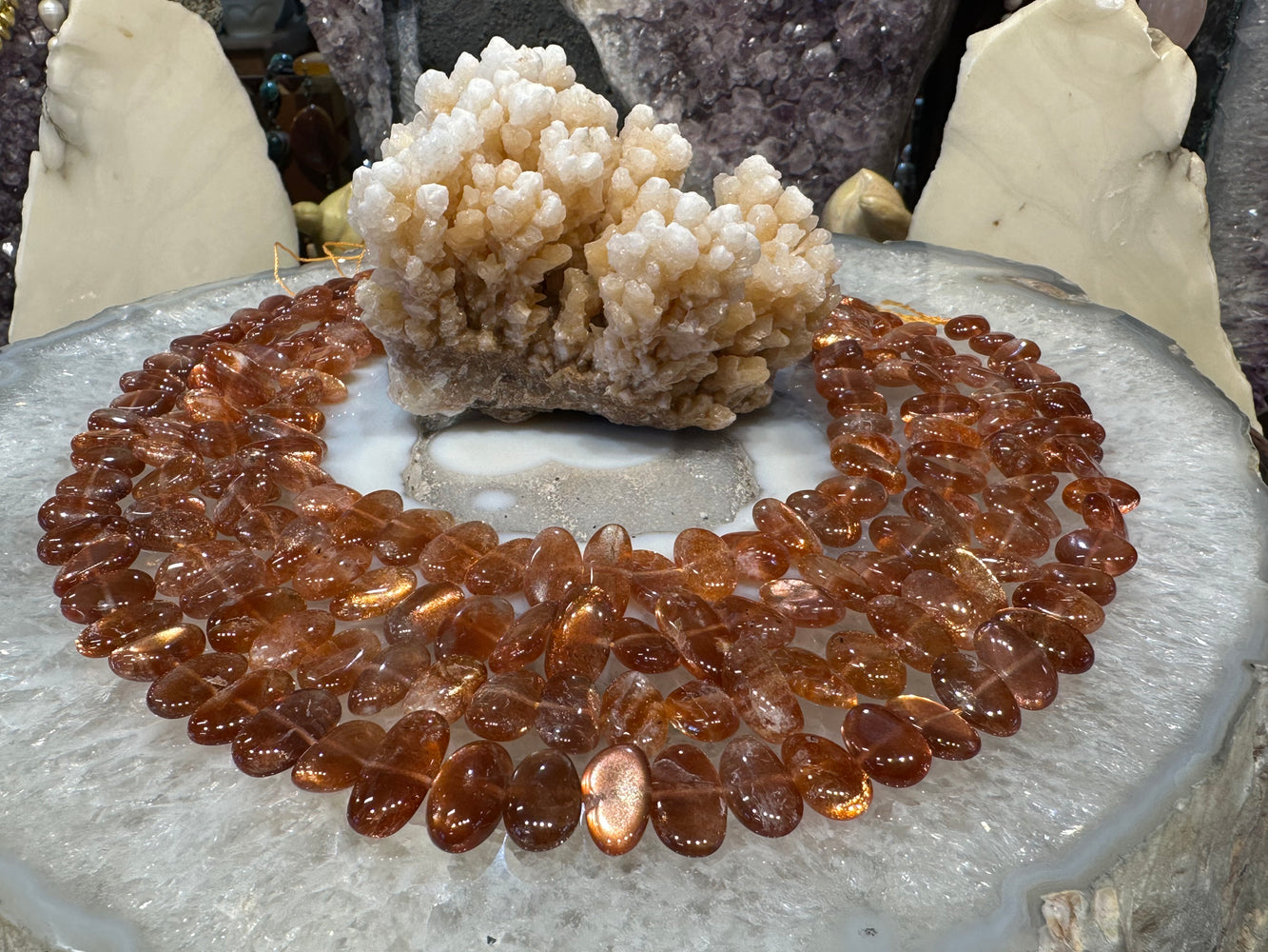 Sunstone high flash 10-15mm gemstones