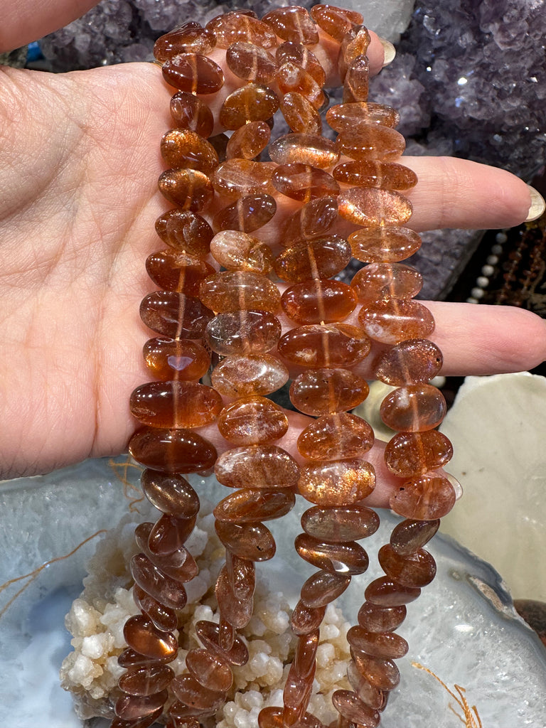 Sunstone high flash 10-15mm gemstones