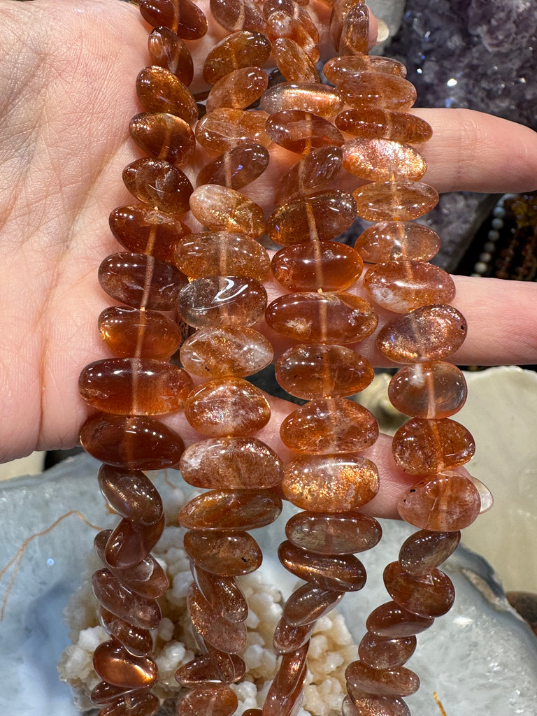 Sunstone high flash 10-15mm gemstones