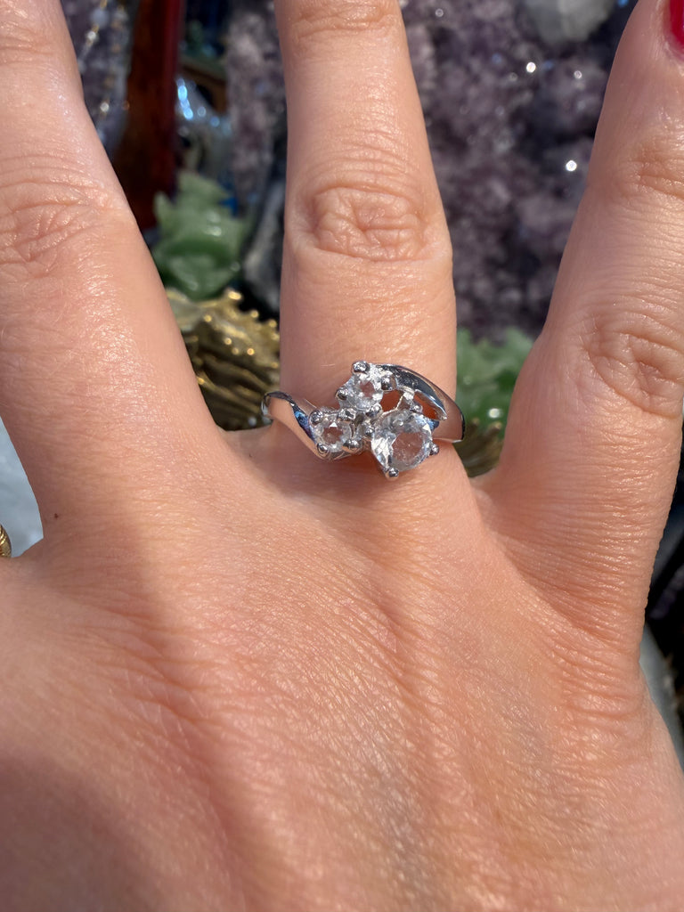 Superb Natural Herkimer Diamond Sterling ring 7