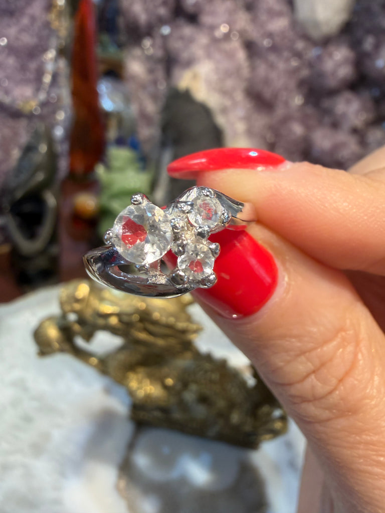Superb Natural Herkimer Diamond Sterling ring 7