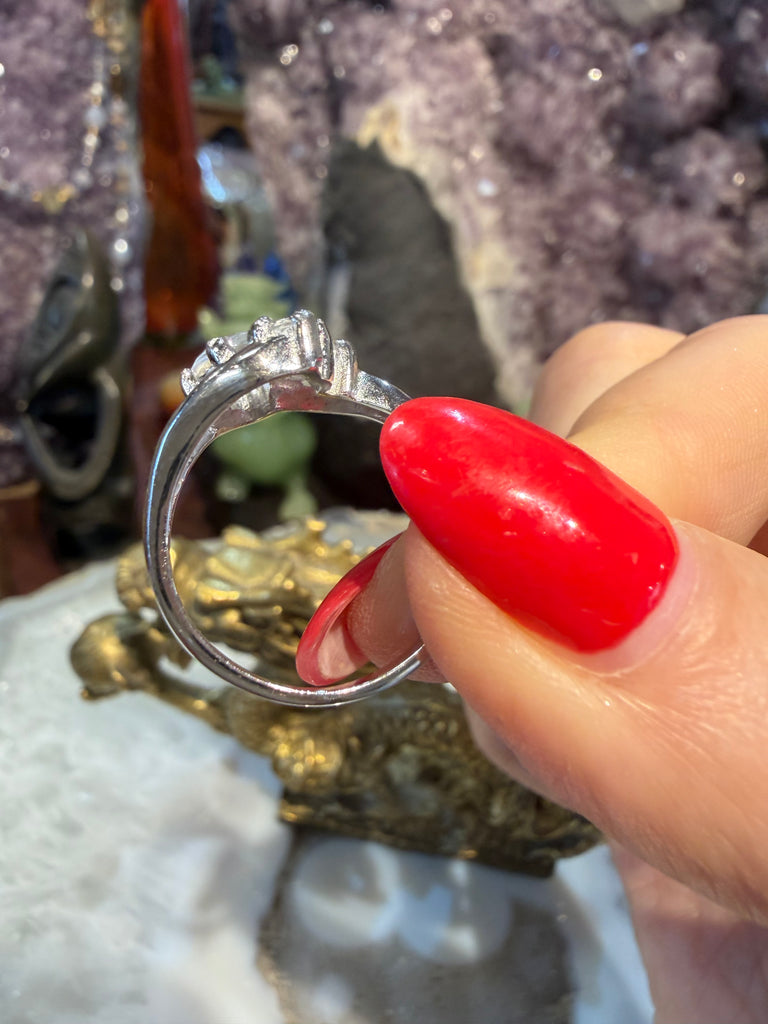 Superb Natural Herkimer Diamond Sterling ring 7
