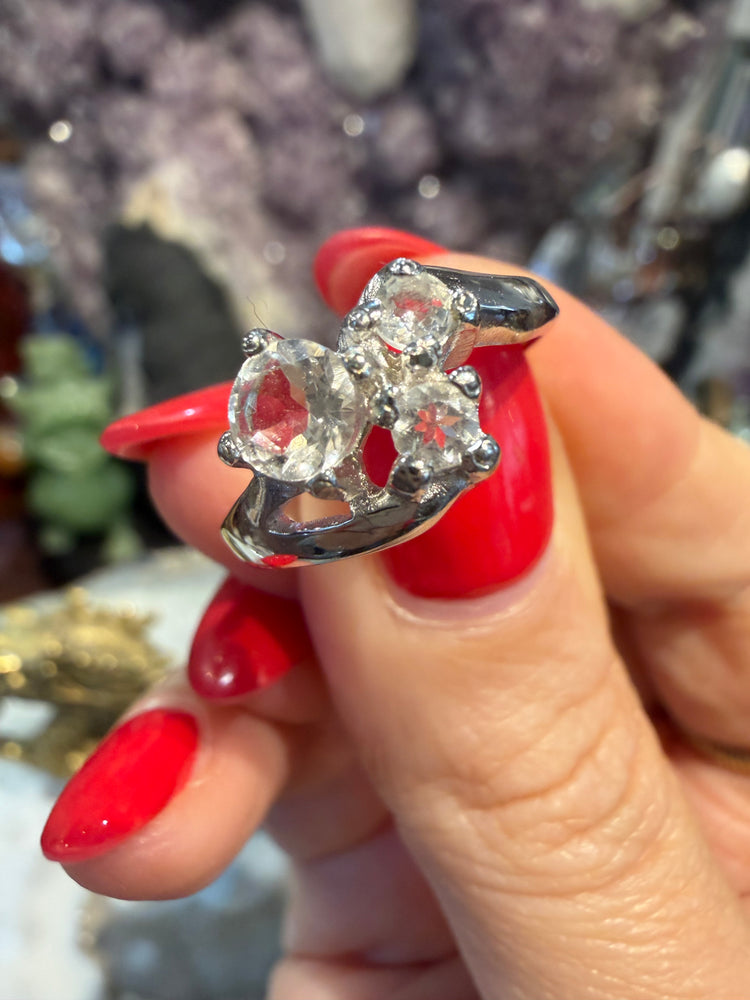 Superb Natural Herkimer Diamond Sterling ring 7