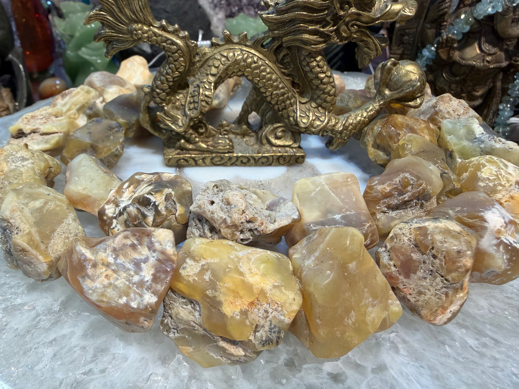 Large rough yellow opal 22-25mm gemstones beads