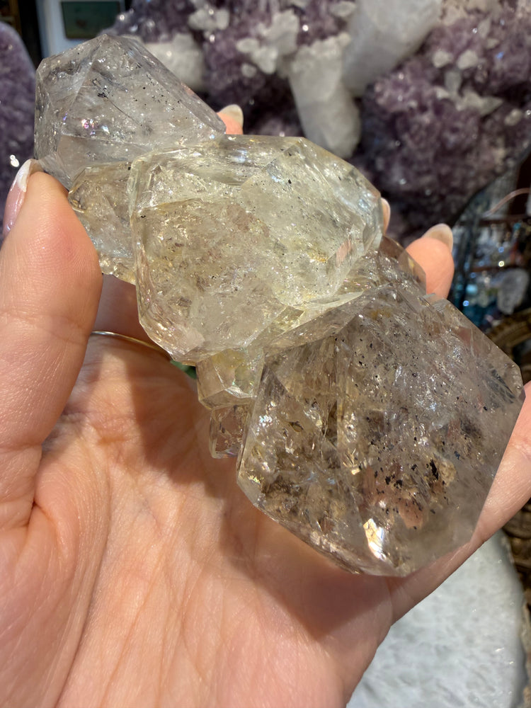 Énorme amas de diamants de Herkimer rares 320g