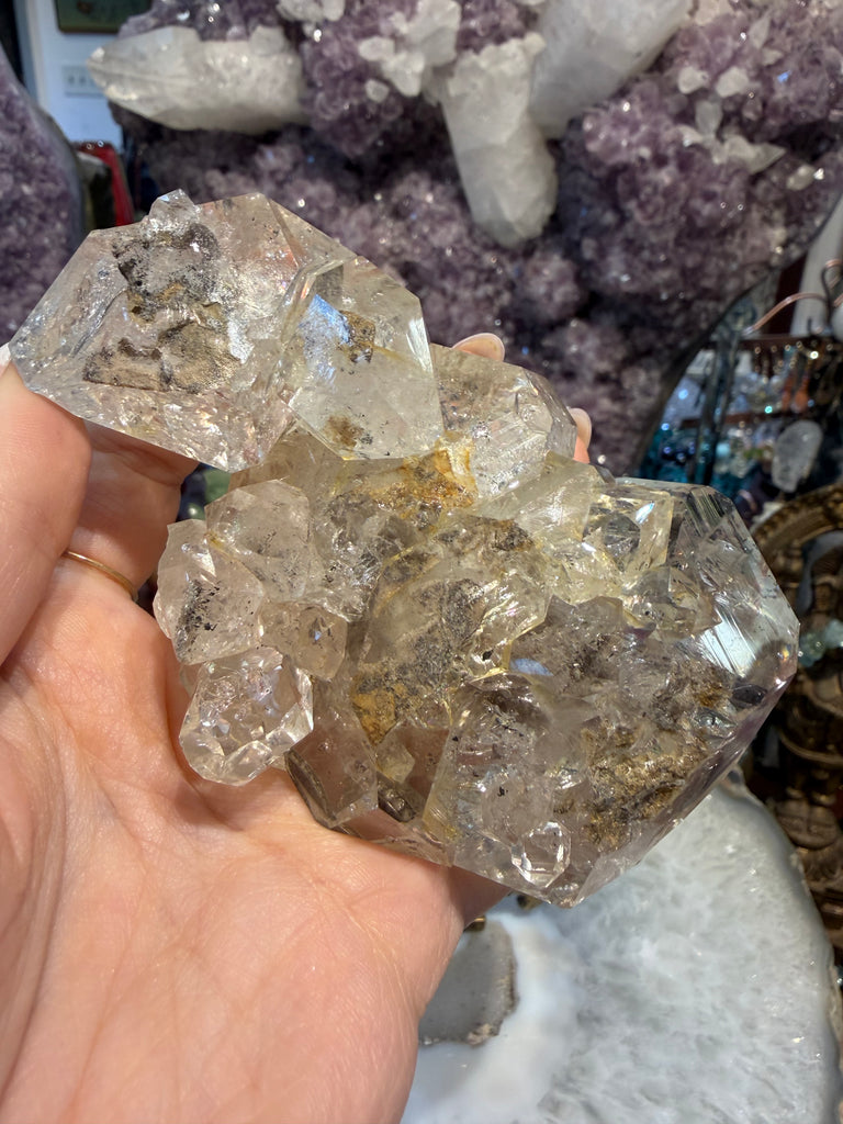 Huge rare Herkimer Diamond cluster 320g