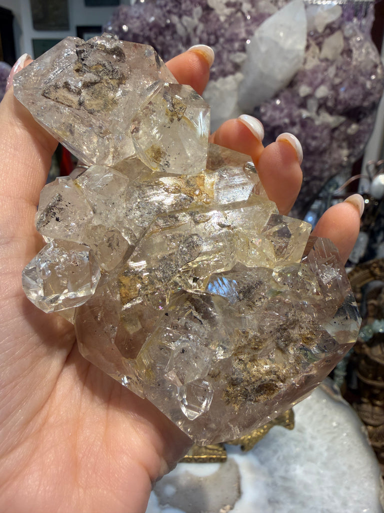 Huge rare Herkimer Diamond cluster 320g