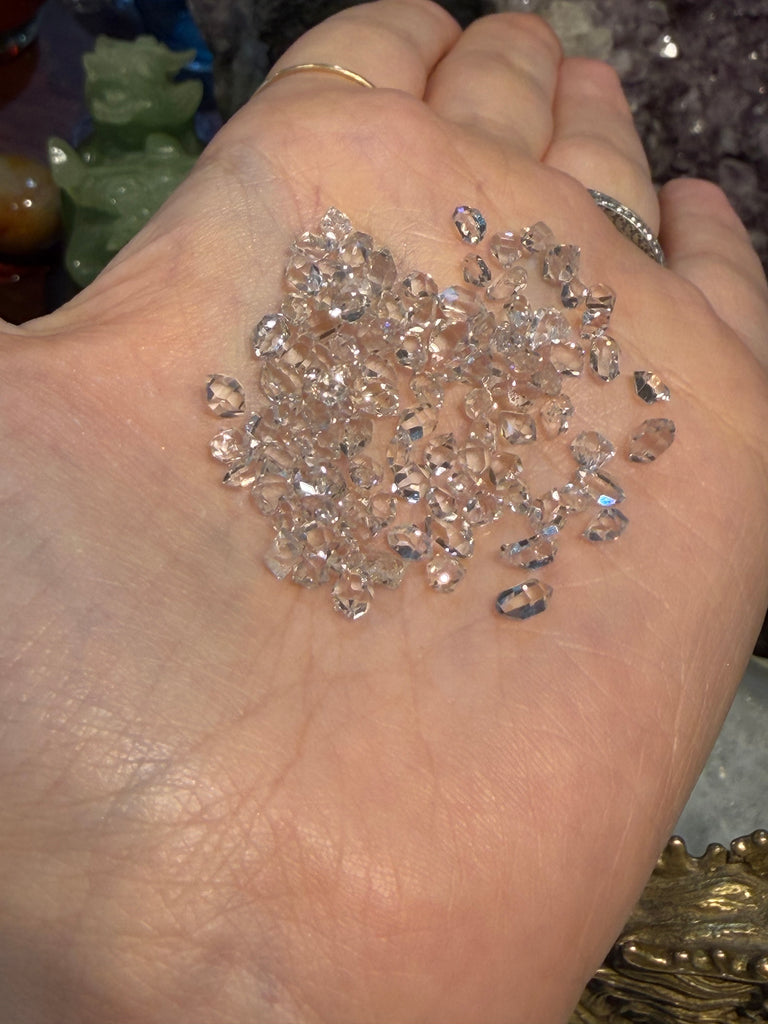Small gem Herkimer quartz crystals lot 1
