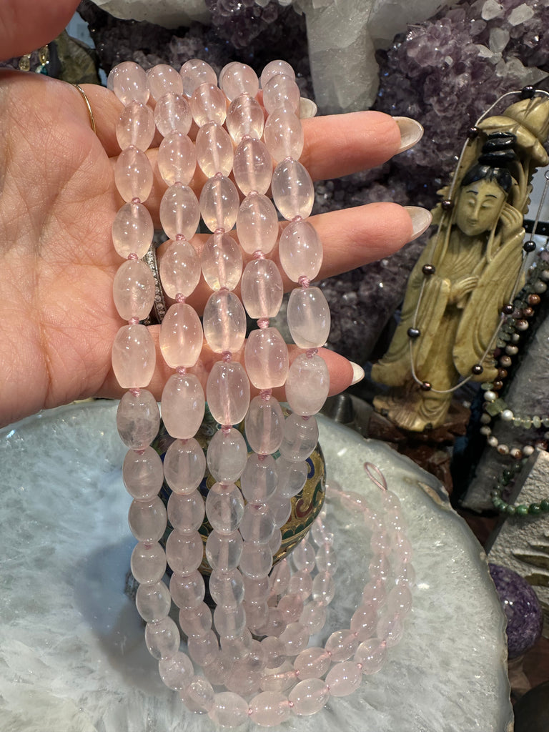 Madagascar rose quartz oval 12mm gemstones