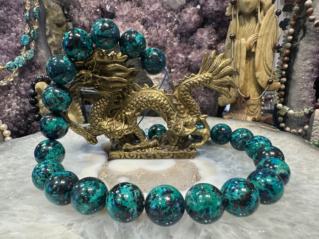 Superb Chrysocolla 16mm gemstone