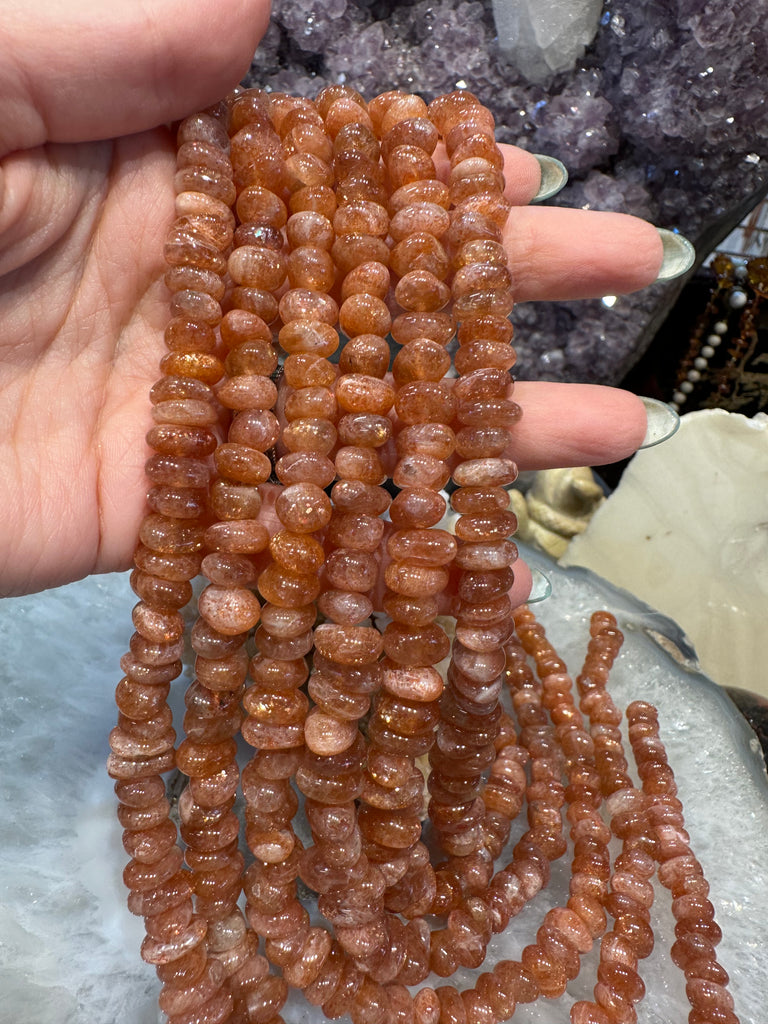 Sunstone nugget 10-12mm gemstone beads