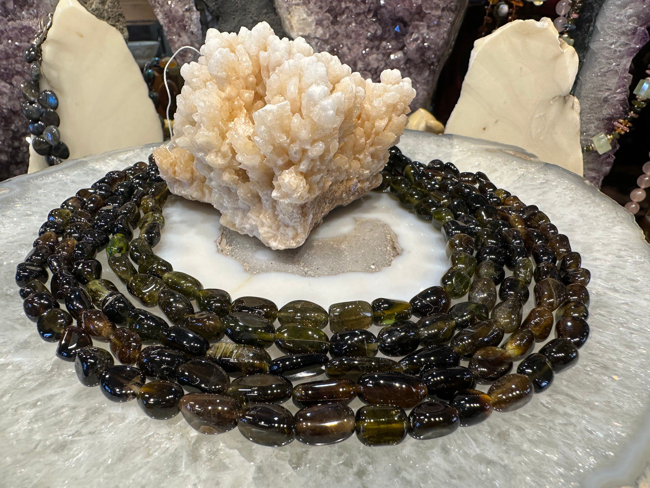 Gorgeous green tourmaline 10-12mm gemstone