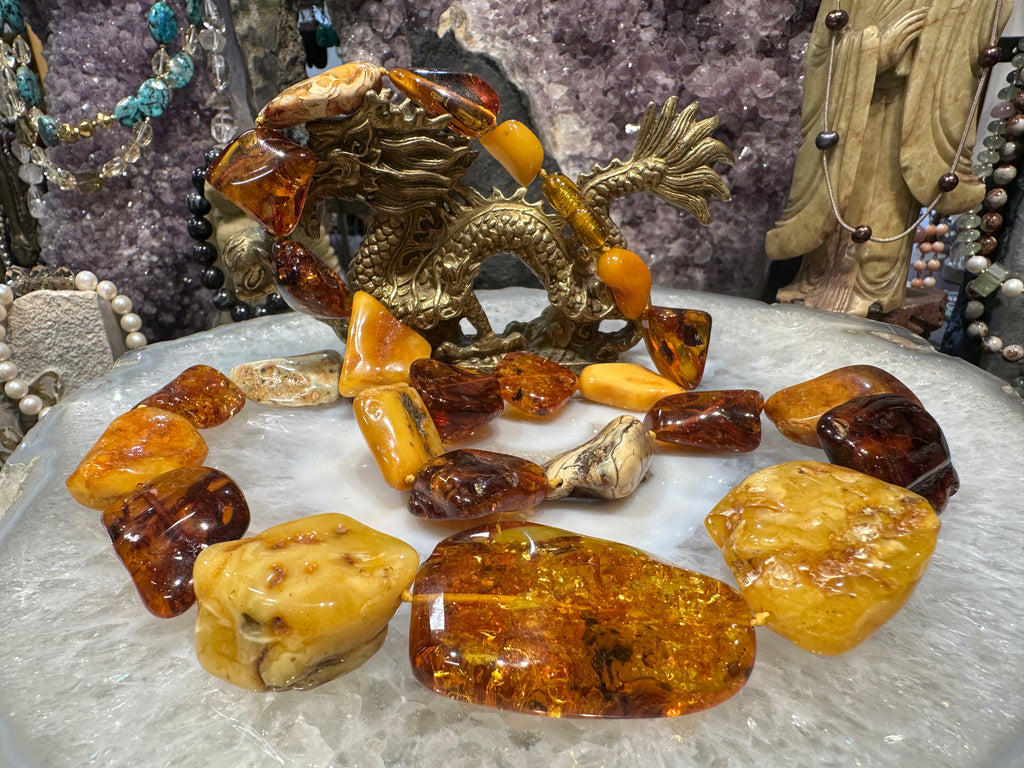 Superb Baltic Amber large nugget 18-47mm necklace
