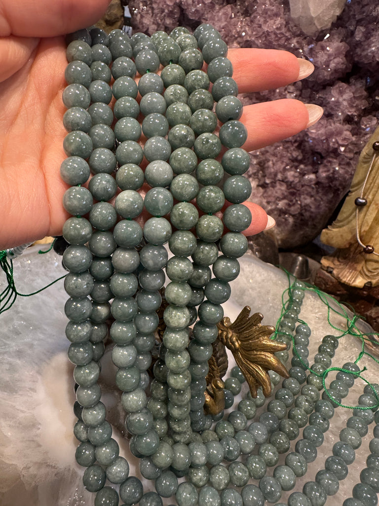 Jadeite jade 8mm gemstones