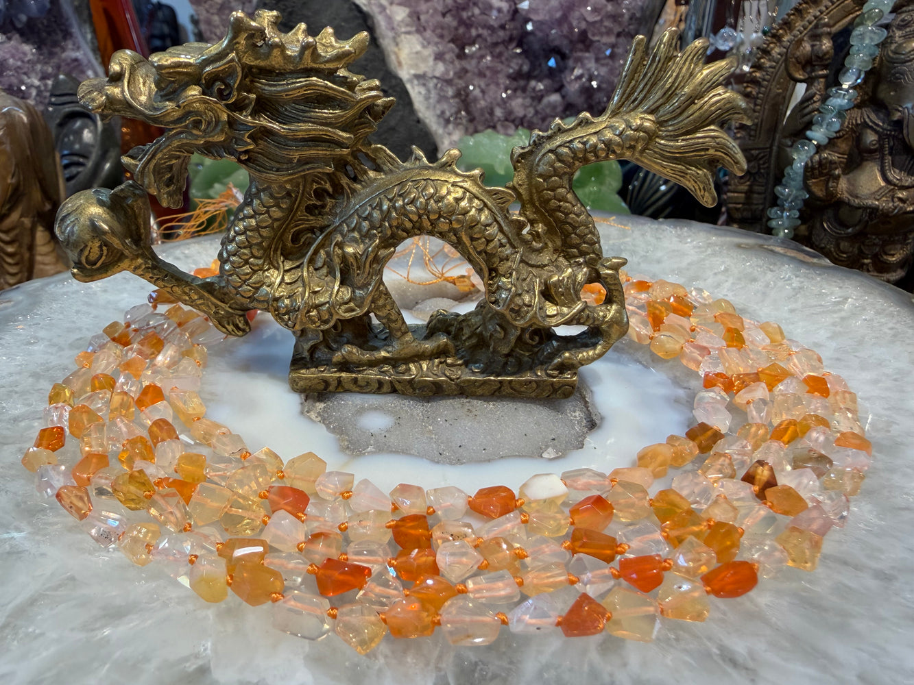 Beautiful Mexican fire opal faceted cut gemstones