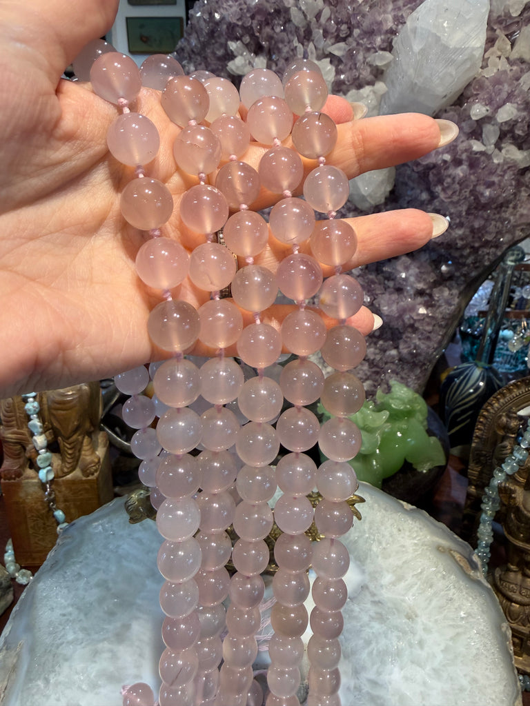 Pink chalcedony milky 13mm gemstones