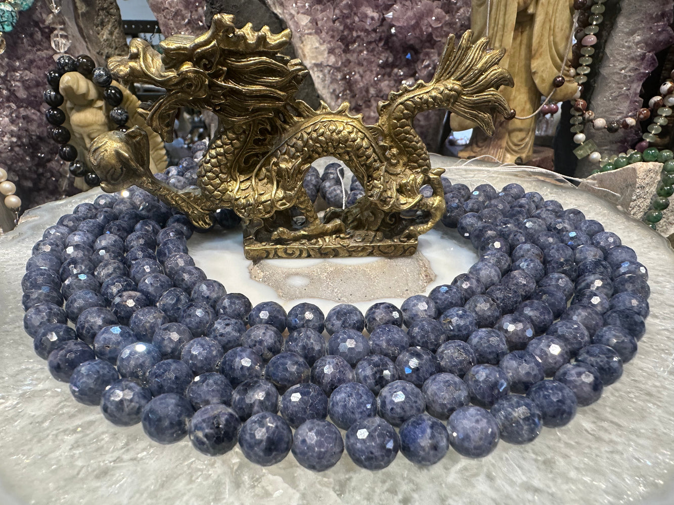 Blue sapphire 10mm faceted gemstones
