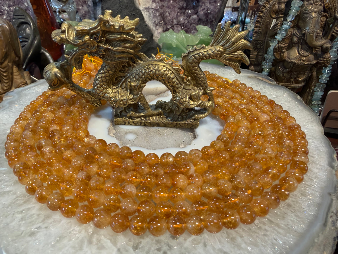 Citrine uraguay 8mm gemstone beads