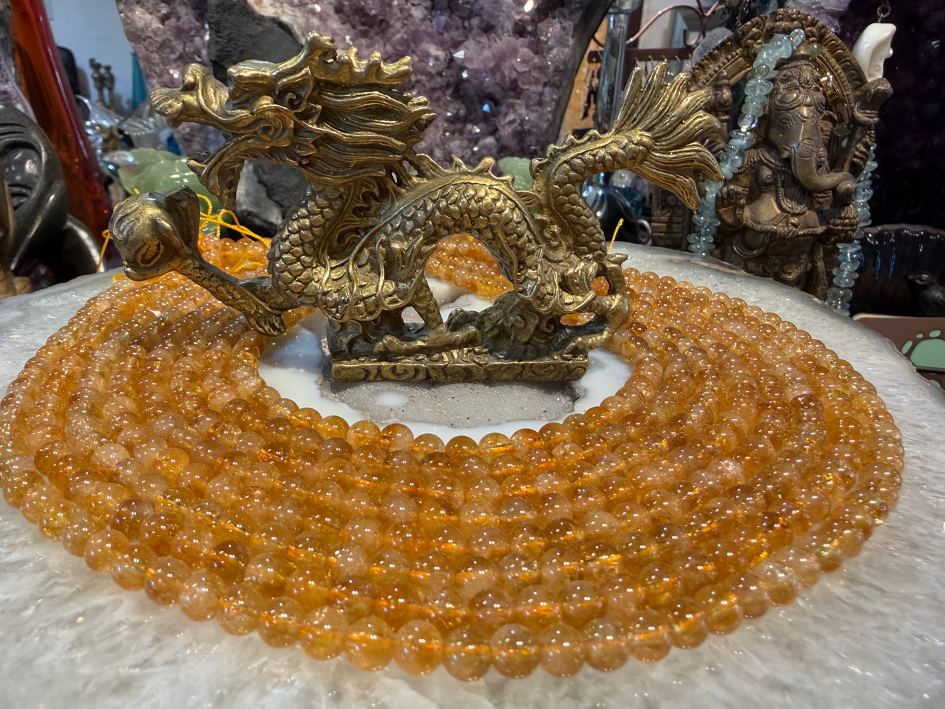 Citrine uraguay 6mm gemstone beads
