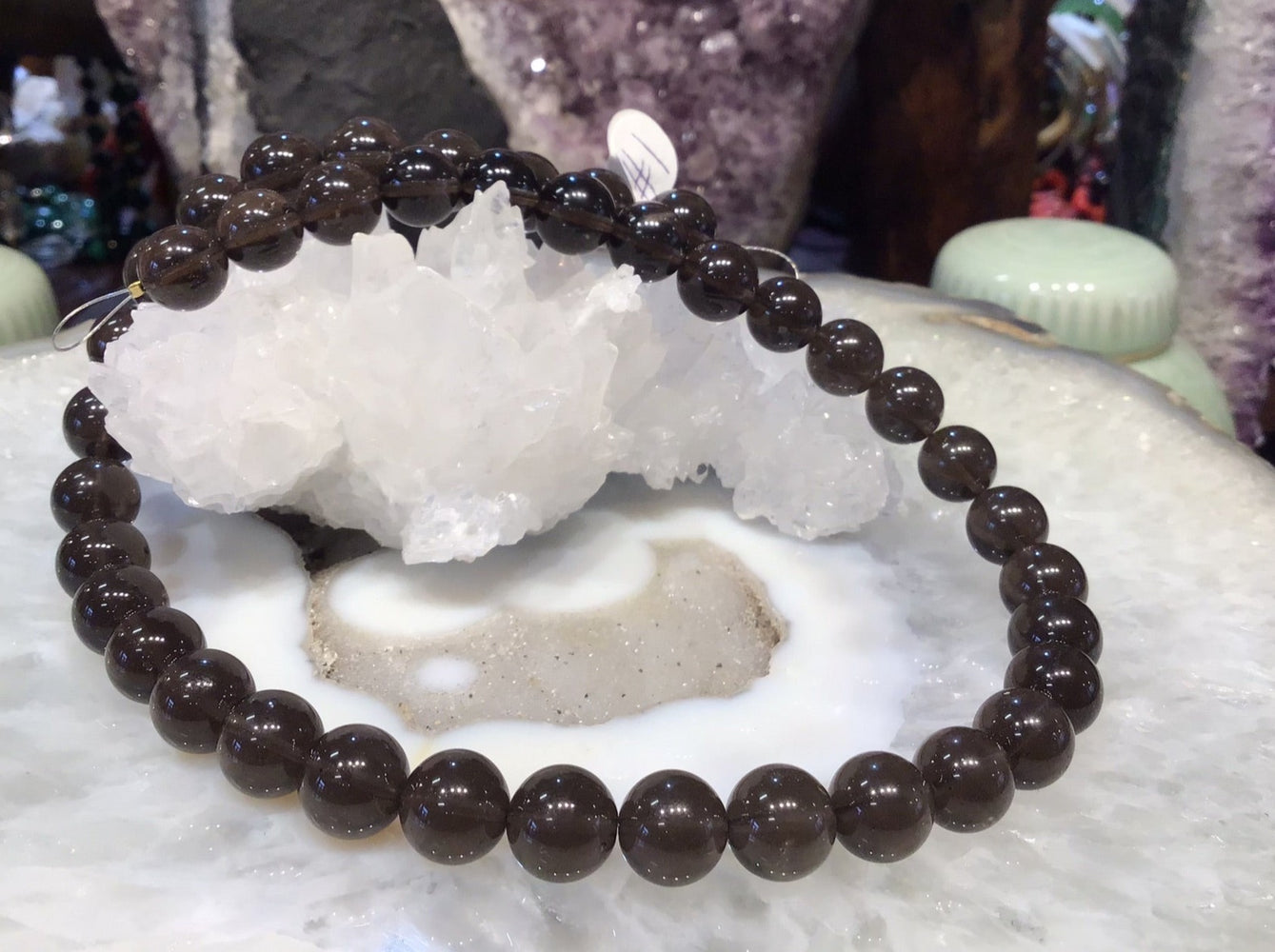 11mm Indonesian Tektite Round Gemstone Bead Strand - Rare Material
