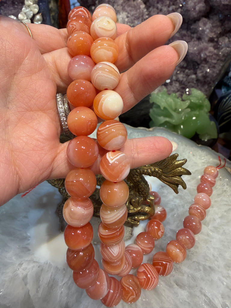 Peach Botswana agate 12mm gemstone