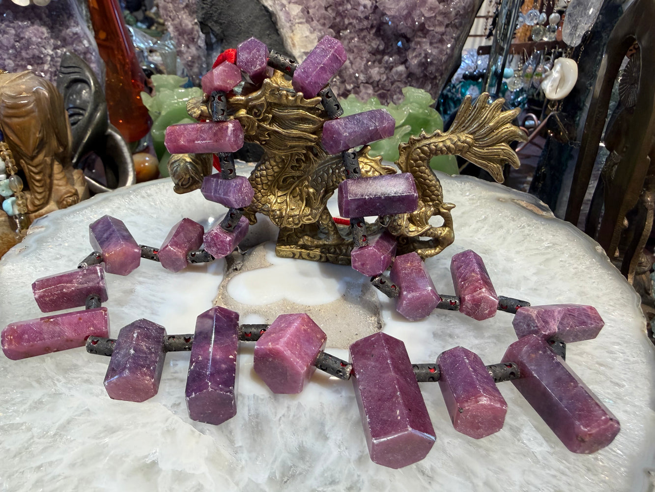 Rare superb Ruby top drilled large pendant strand gemstone beads