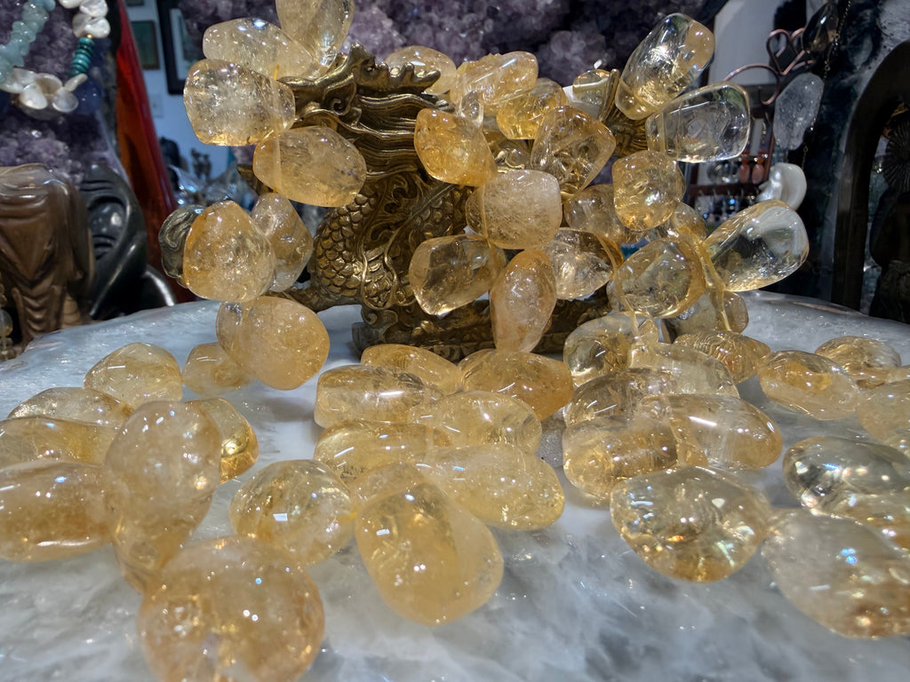Citrine large top drilled 15x21mm gemstone