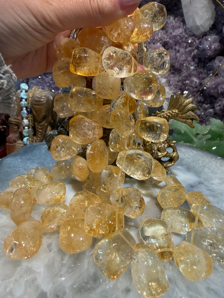 Citrine large top drilled 15x21mm gemstone
