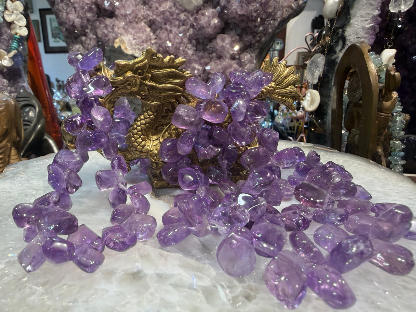 Amethyst top drilled 10x13mm gemstones beads