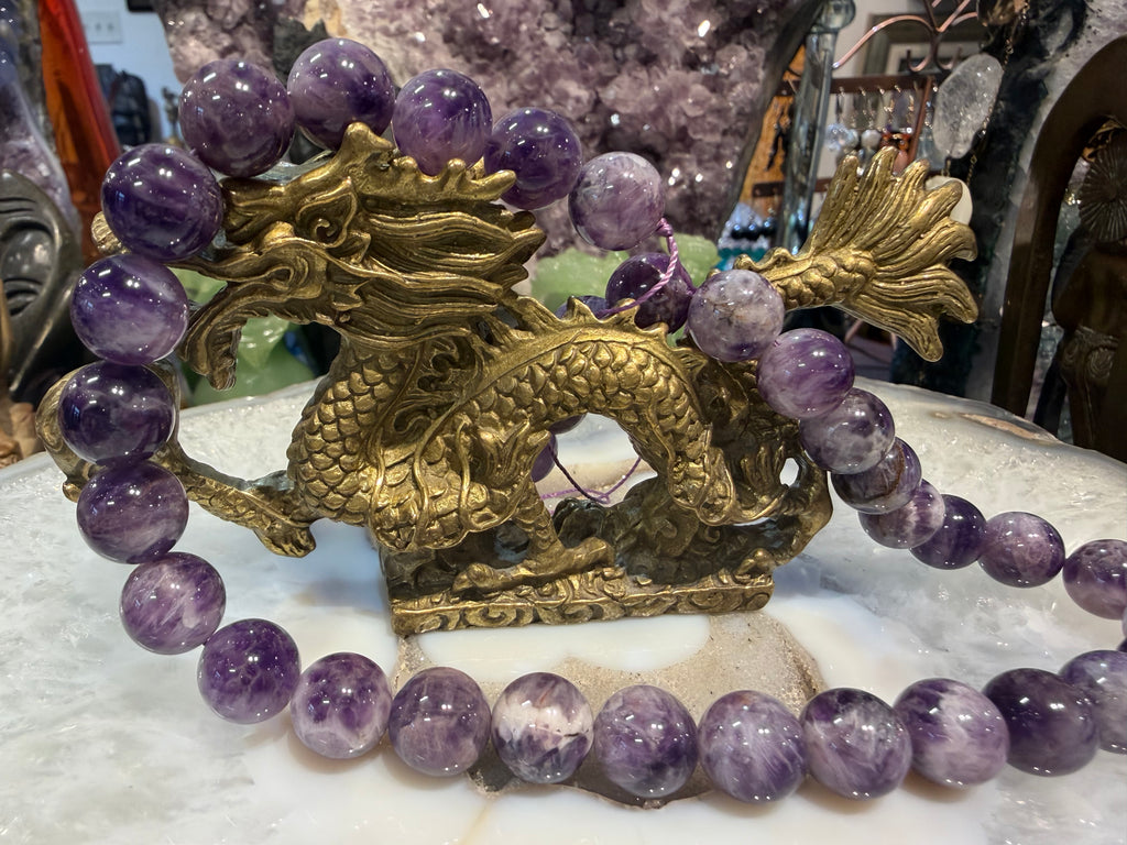 13mm Moroccan chevron amethyst gemstone beads