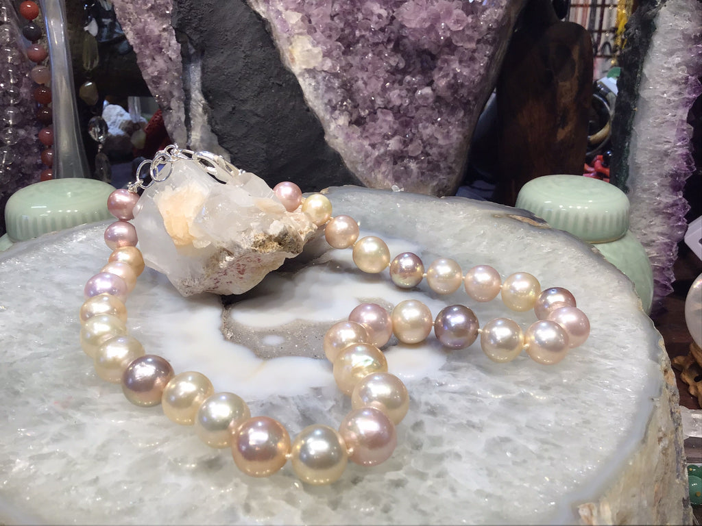 Large Top Quality Stunning Natural Multicolor Edison Freshwater Pearl Necklace