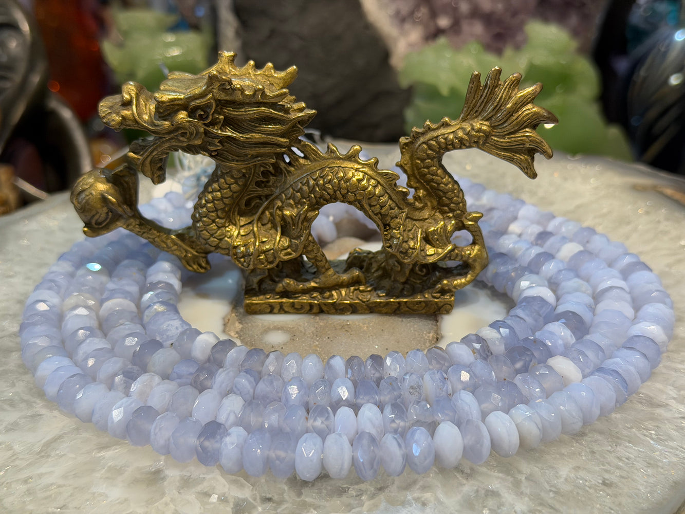 Amazing Blue lace agate faceted 10mm rondelle