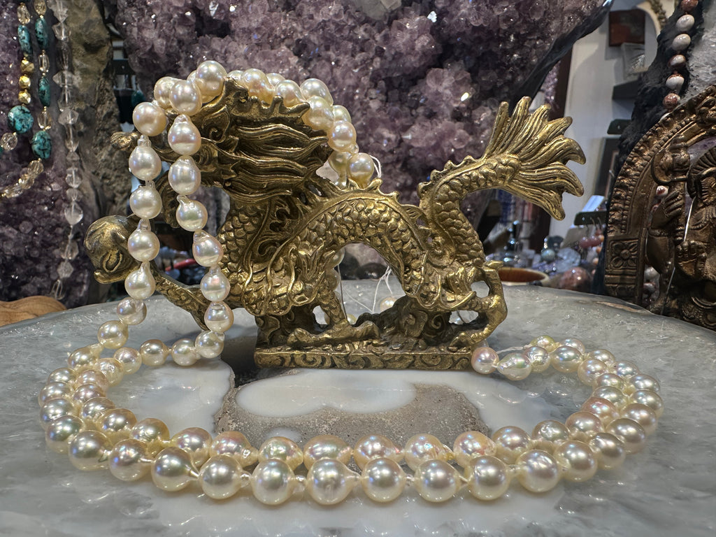 Natural Japanese akoya Saltwater 8-10mm pearls